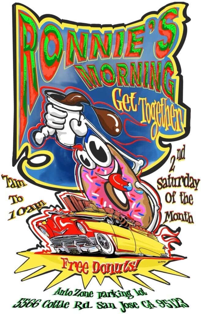 Flyer for Ronnies morning get together